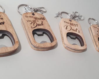 Regalo para papá, regalo del día del padre, regalo de Navidad para papá, etiquetas grabadas personalizadas, etiqueta de regalo personalizada, abridor de botellas personalizado, regalos de boda