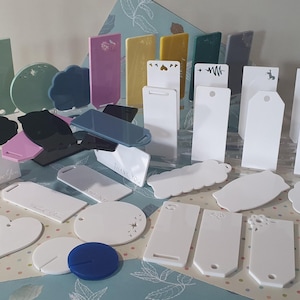 Blank Acrylic Place Cards & Tags, DIY Sublimation Crafting Blanks, Wedding Event Name Place Card, DIY Teacher Gift, DIY Cricut Blanks