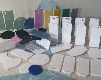 Tarjetas y etiquetas de acrílico en blanco, plantillas para manualidades de sublimación, tarjetas para nombres de bodas, regalos para profesores, plantillas para Cricut.