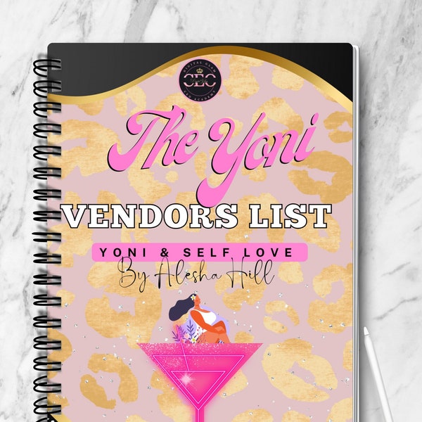 Le guide de la liste des fournisseurs de Yoni (planificateur GoodNotes pour iPad)
