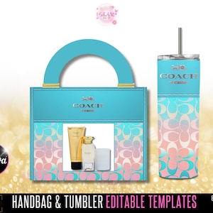 Türkis Handtasche Geschenk Box Template & Tutorial, Geldbörse Template, DIY Geldbörse Template, Designer Handtasche Geschenkbox, Canva single mum,PNG File