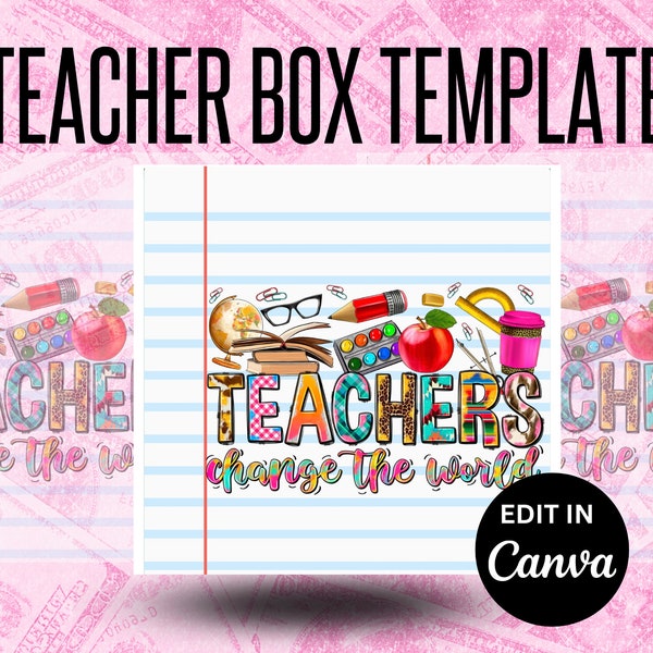 2024 Teacher Appreciation Box Template, Gift Box