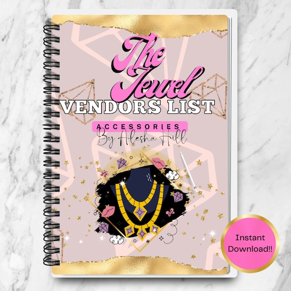 The Jewelry Vendor List  Guide (GoodNotes Digital Planner)