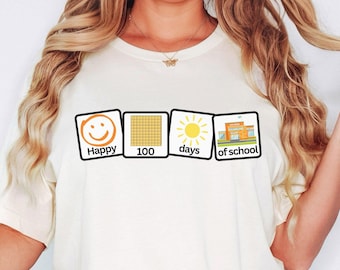 Special Education 100th Day of School Teacher Shirt, Autism Teacher 100 Days T-Shirt, RBT Tshirt, BCBA Shirt, Neurodiversity Shirt, Spec Ed