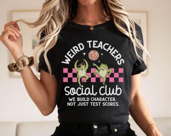 Weird Teachers Build Character Shirt, Frog Teacher Shirt, Teacher Graphic Tee, Funny New Teacher Gifts, Elementary Teacher Appreciation Gift