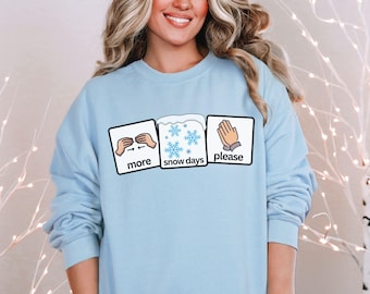 Special Education Teacher Sweatshirt, Autism Teacher Snow Day Crewneck, SLP Shirt, BCBA Shirt, Spec Ed Team Group, Neurodiversity Shirt, RBT