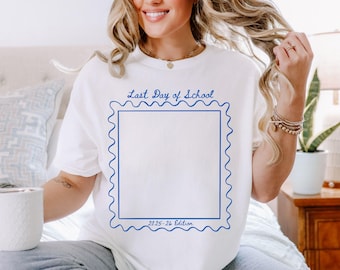 Teacher Last Day of School Autograph Shirt, 2025 2026 End of School Year Keepsake Tee, Teacher Student Gift, Graduation Signing T-Shirt
