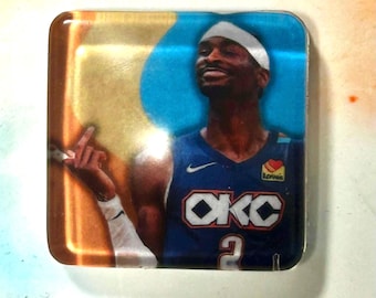 Imanes con temática de los OKC Thunder / Fandom del baloncesto de la NBA / Jdub SGA Thunder