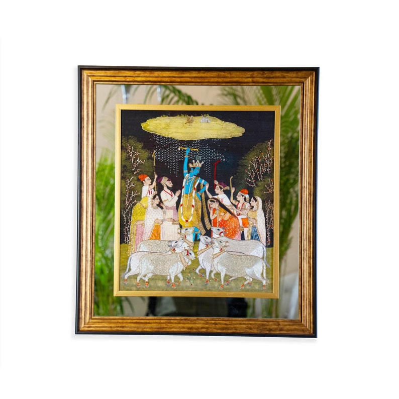 Giridhari Bal Swaroop Shri Krishna Lifting Mount Govardhan - Etsy