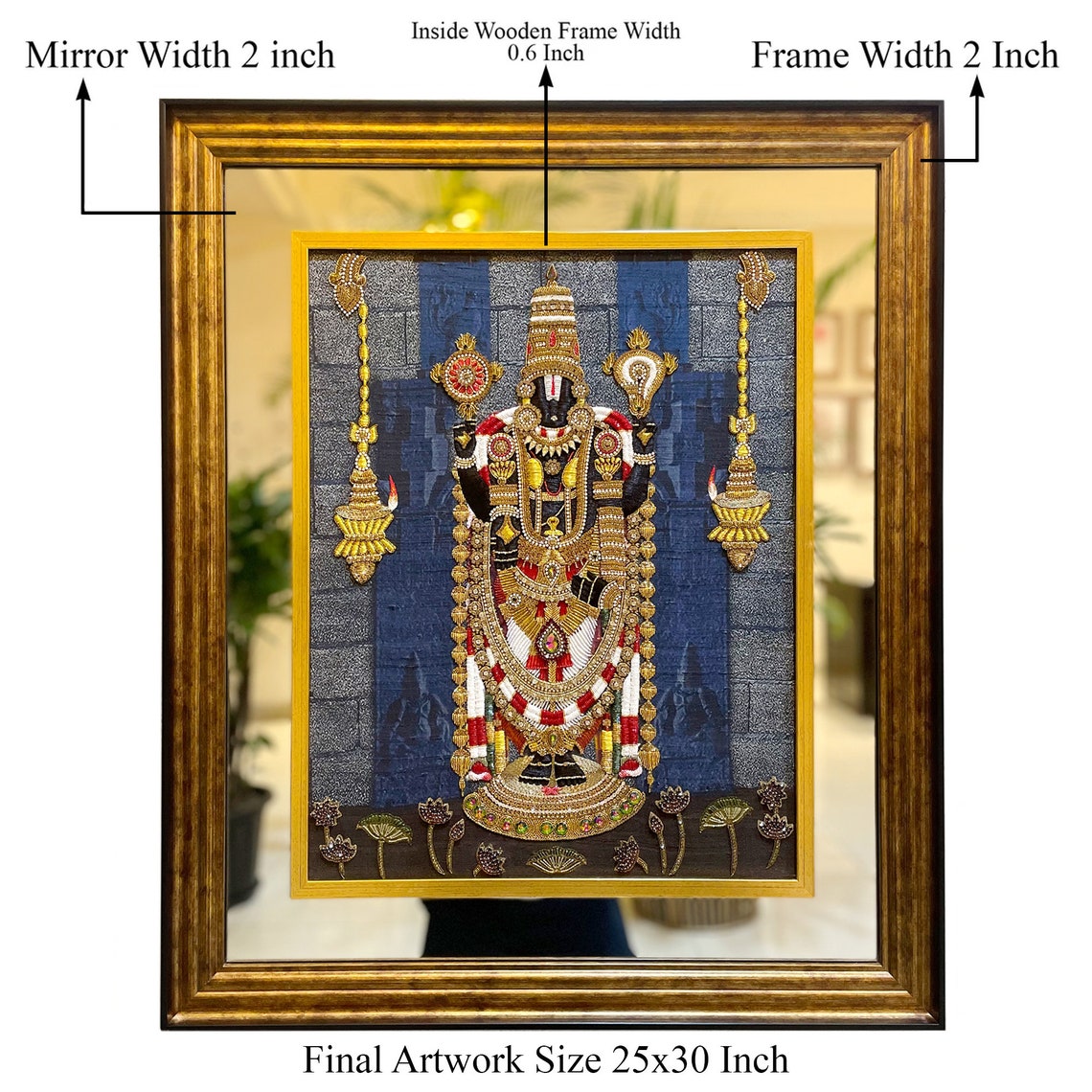 Lord Tirupati Balaji Engraved Cutout Design