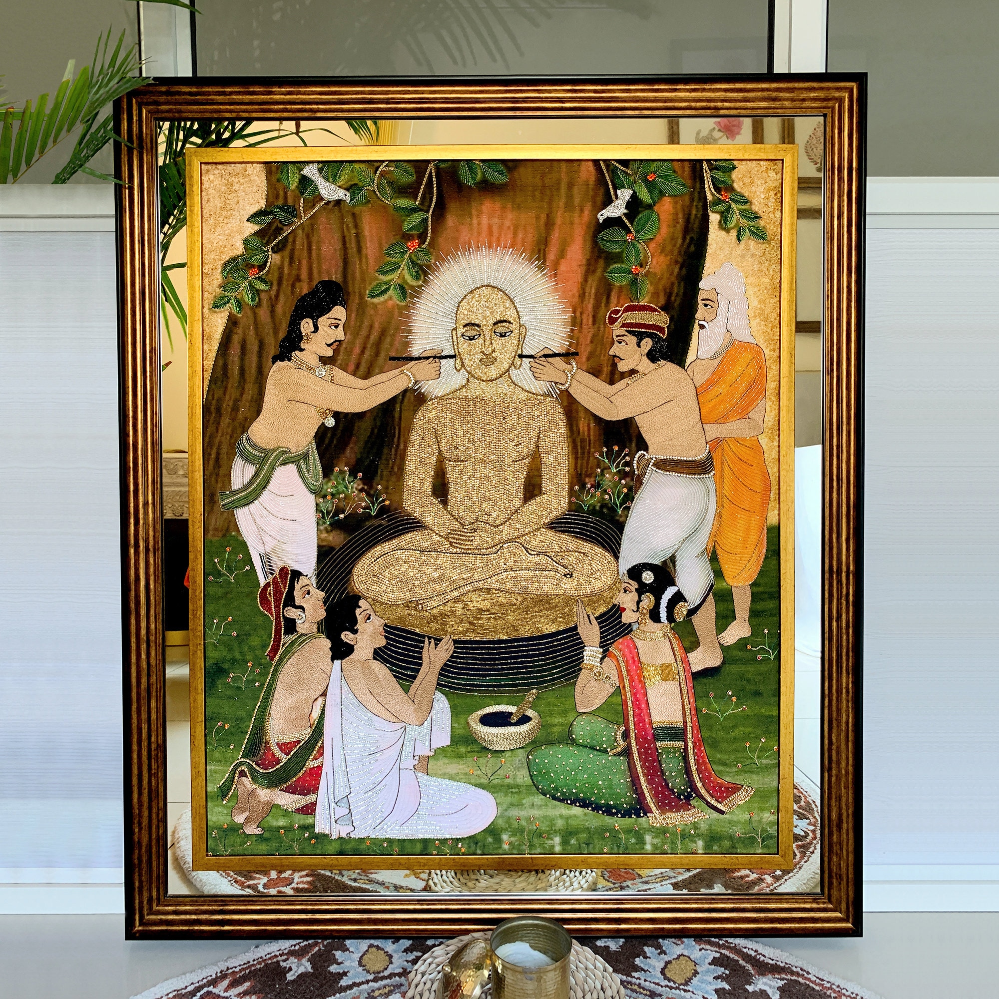 Rare Antique Unique Jainism Print Beautiful Art Print Of Jain God