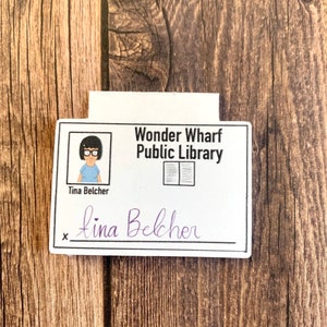 Tina Belcher Library Card Magnetic Bookmark