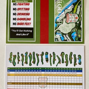 6 Bushwood Country Club - CaddyShack - Golf Course ScoreCards