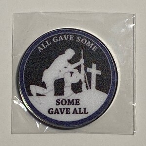 Some Gave All - Fallen Soldiers - NEW Pro size 32mm Slim - Golf Ball Marker