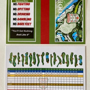 6 Bushwood Country Club - CaddyShack - Golf Course ScoreCards