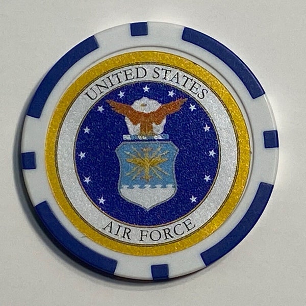 United States Air Force - Magnetic Clay Poker Chip - Golf Ball Marker