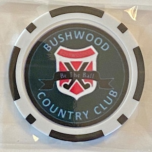 BushWood Country Club - Green Logo - Magnetic Clay Poker Chip -Golf Ball Marker
