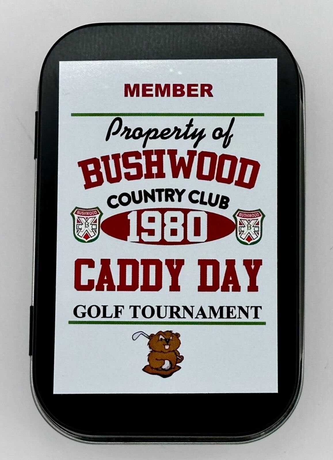Caddyshack Golf Ball Marker With Gift Tin With 4 Bushwood Tees Etsy