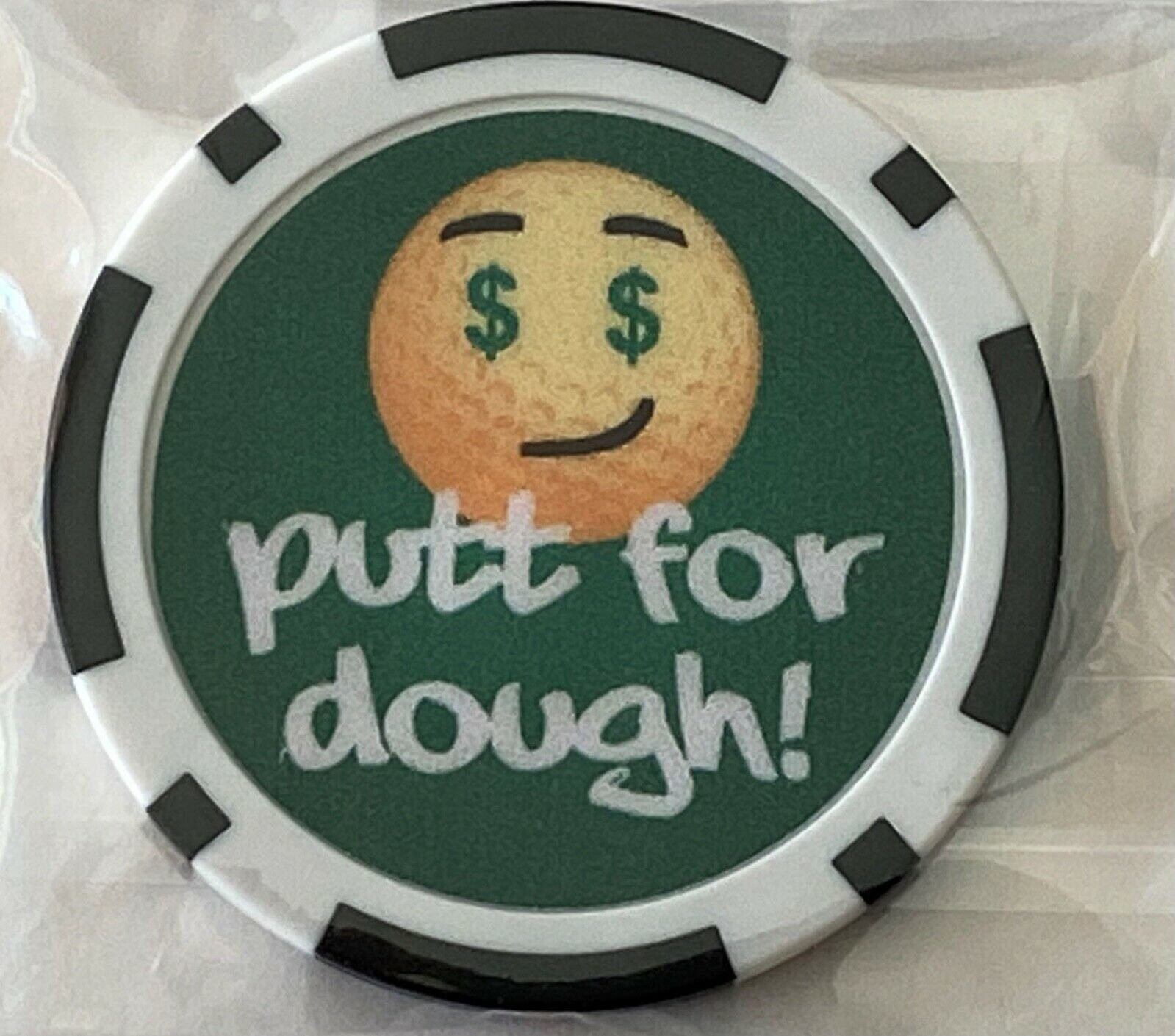 PUTT FOR DOUGH Clay Poker Chip Golf Ball Marker - Etsy New Zealand