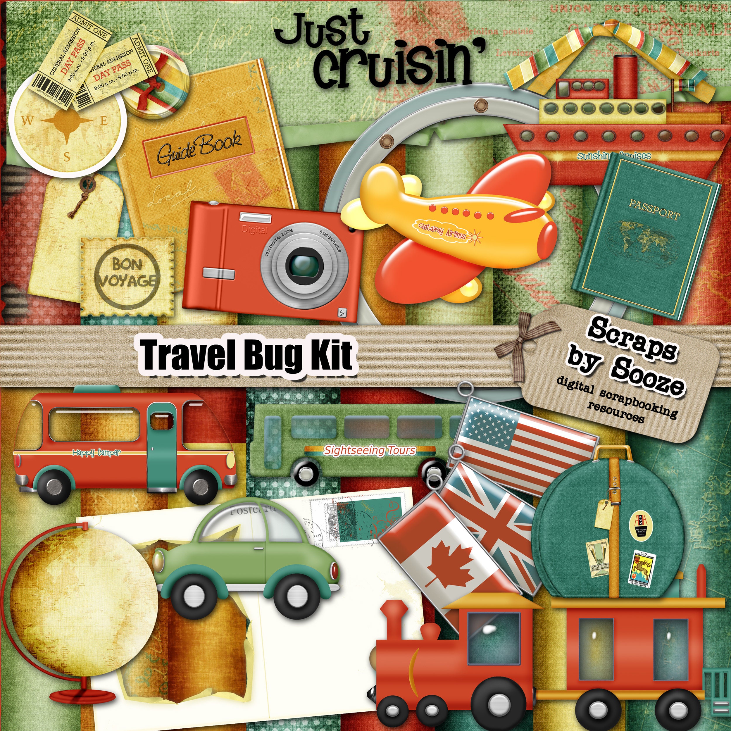 Great Getaway Travel Scrapbook Kit