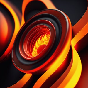 Abstract of analogous colours, flames, hyper-detailed and ultra-sharp, Digital Art Print, Wall Art, Digital Download, Home Decor, Printable