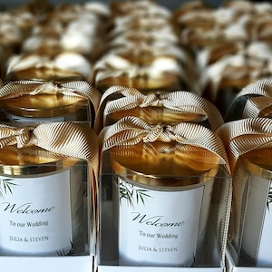 Personalized Wedding Favors, Thank you Candle Favor, Luxury Wedding Candle Favors, Welcome gift party