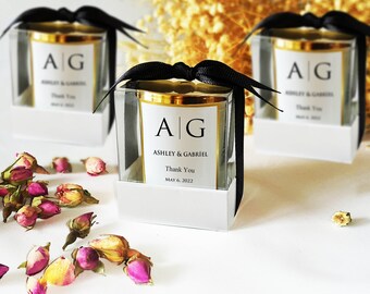 wedding party candle Favors, Thank you welcome gift candle for guest spring summer