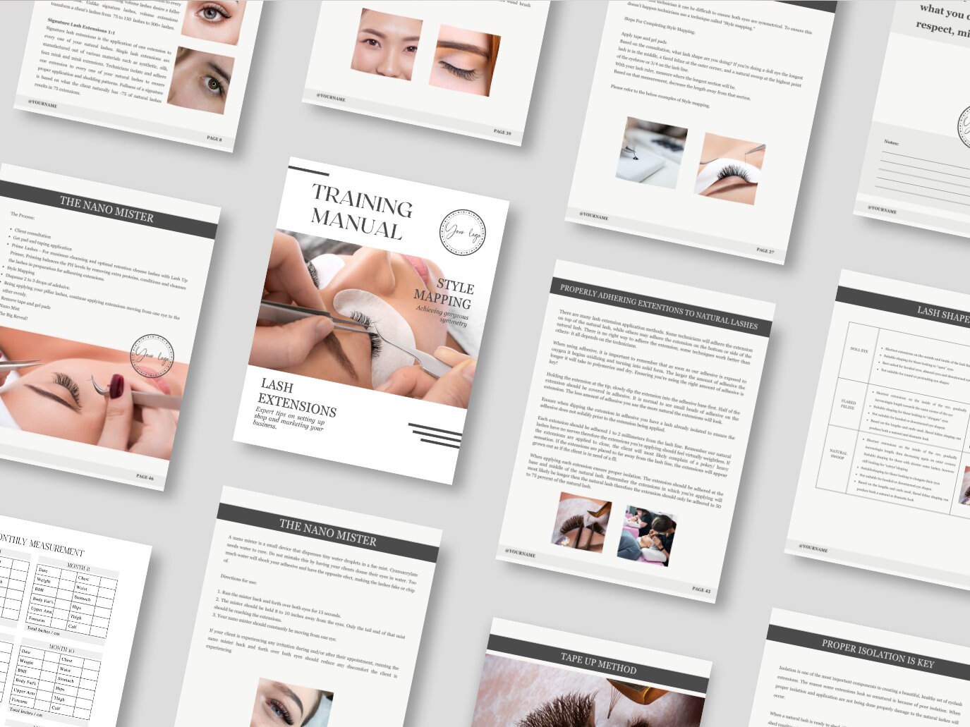 Editable and Printable Elegant Eyelash Extension Training Manual ...