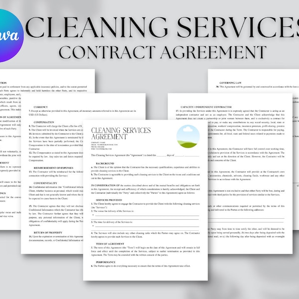 Cleaning Lady Contract Printable