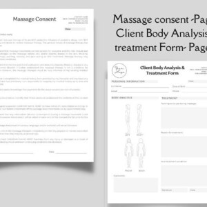 Editable and Printable Massage Therapist Client Forms, Massage Business ...
