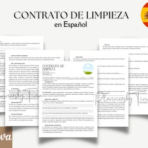 Contrato de Servicio de Limpieza Editable, Servicio de limpieza, contrato de servicio de limpieza y Contratistas de Limpieza