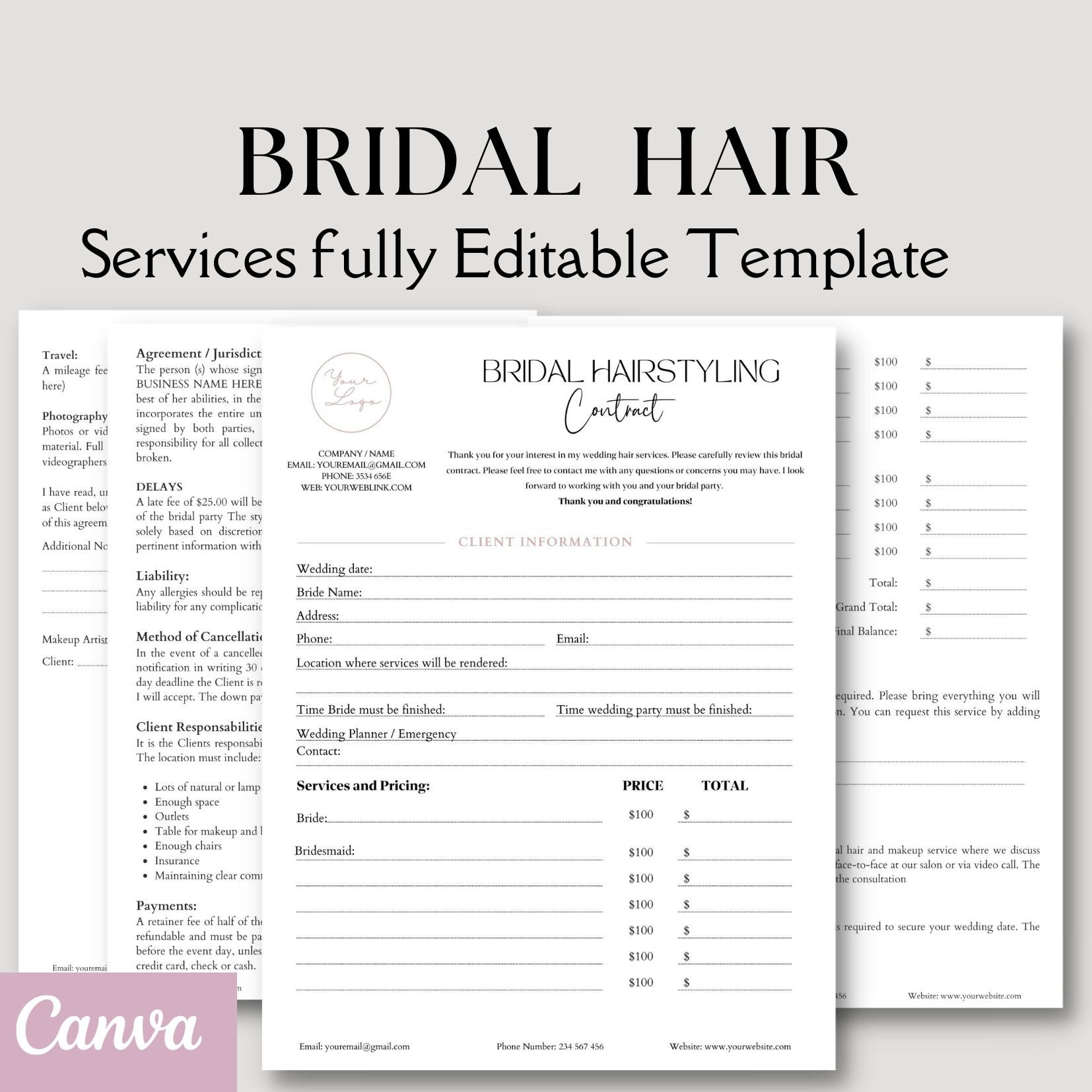 Bridal Hair Contract - Etsy Bridal Hair Contract - Etsy