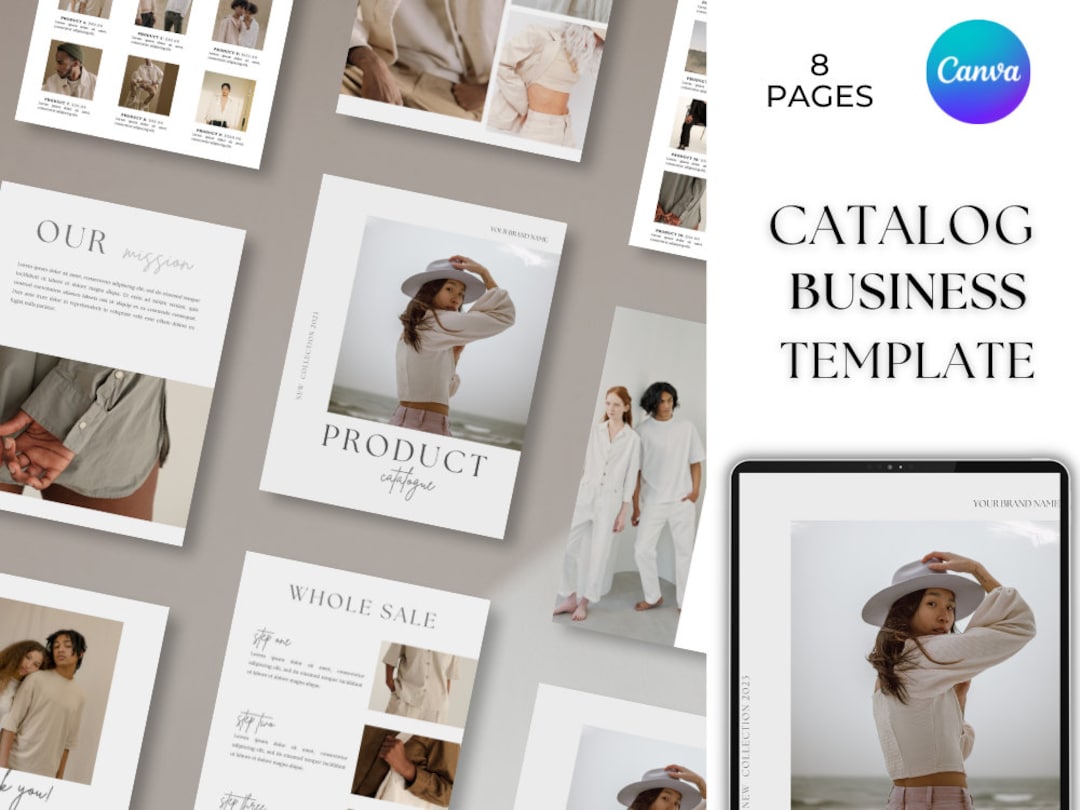 Editable and Printable Elegant Catalog Template, Wholesale Catalog
