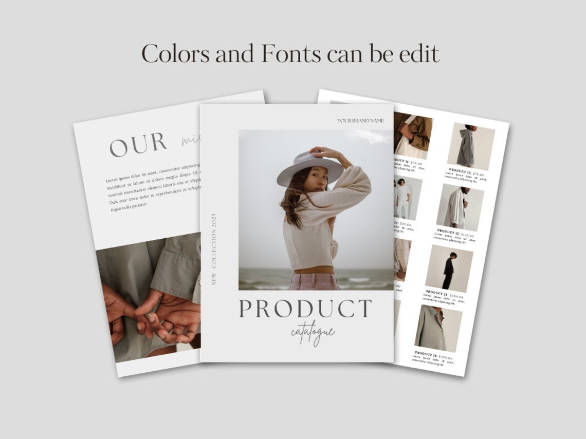 Editable and Printable Elegant Catalog Template, Wholesale Catalog
