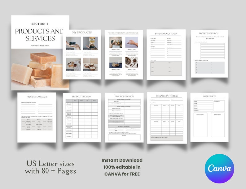Editable Soap Making Business Plan Template Printable Soap Etsy