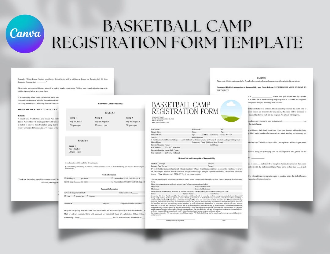 Editable And Printable Basketball Camp Registration Form Template editable-and-printable-basketball-camp-registration-form-template