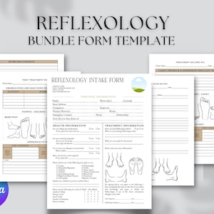 Modèle de formulaire client de réflexologie modifiable et imprimable, dossier client de traitement de réflexologie, client de massage, formulaire de lot de réflexologie