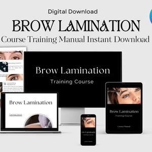 Editable and printable elegant Brow Lamination Training Manual Instant Download, Full Editable Brow Lamination Course Training Manual