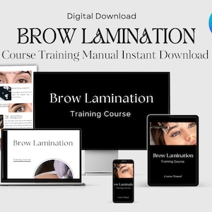 Editable and printable elegant Brow Lamination Training Manual Instant Download, Full Editable Brow Lamination Course Training Manual