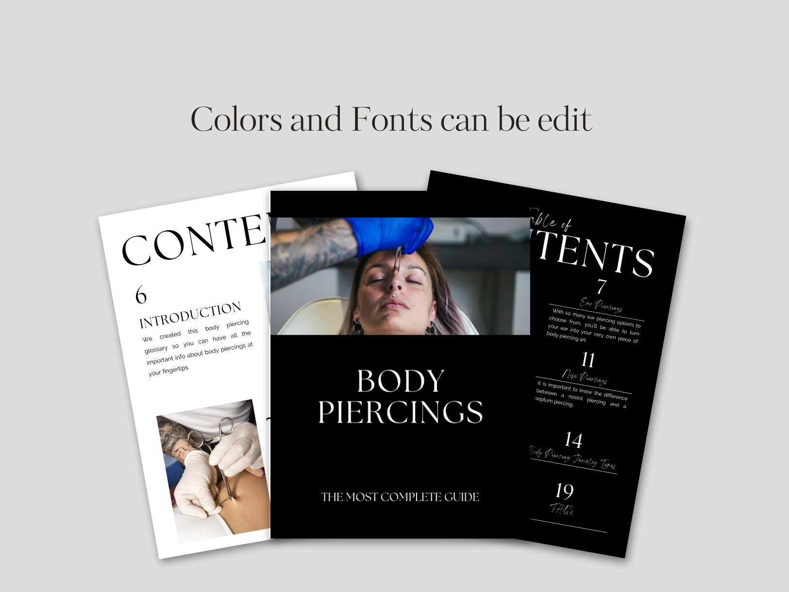 Editable and Printable Elegant Body Piercings the Most Complete Guide ...