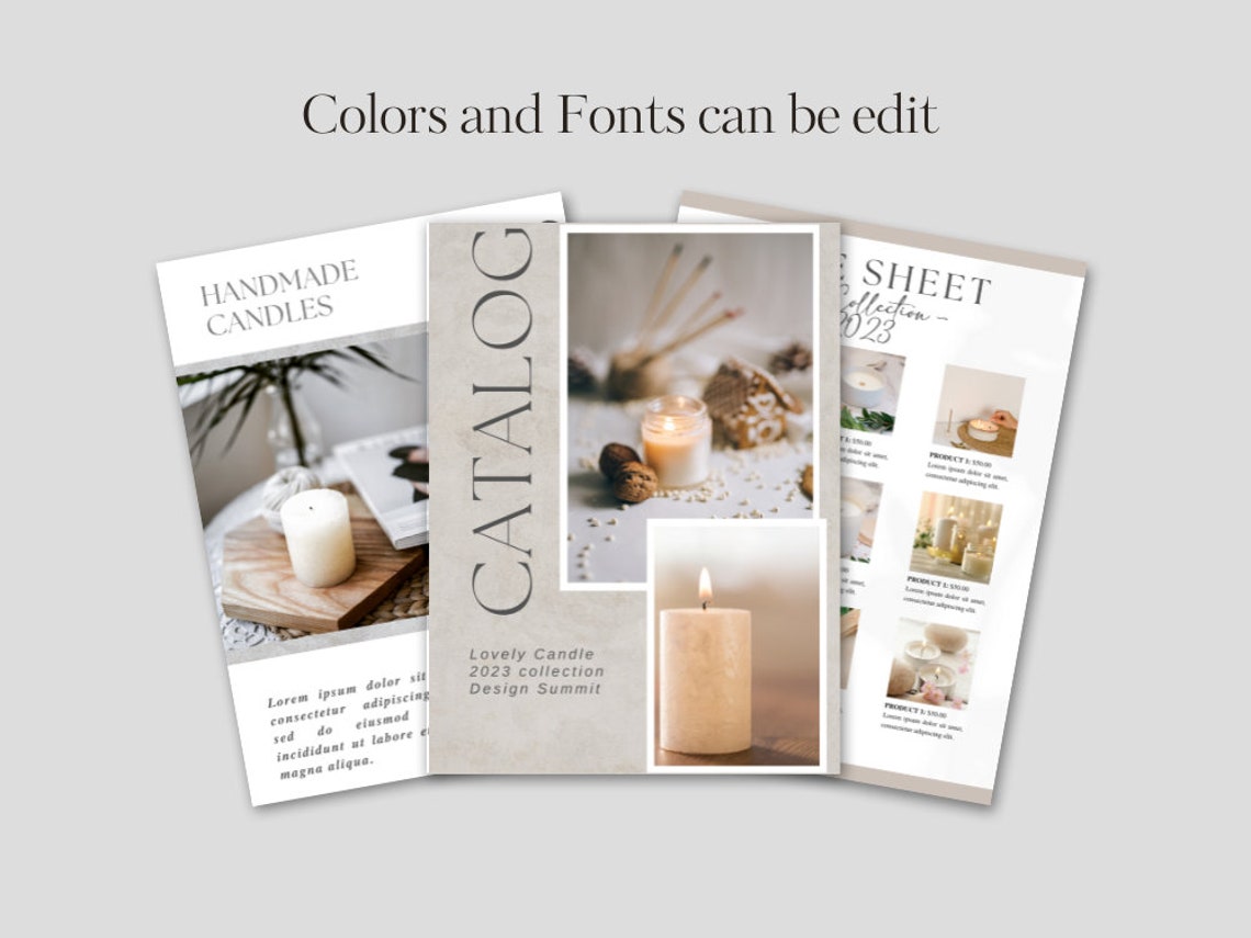 Editable and Printable Elegant Catalog Template, Wholesale Catalog