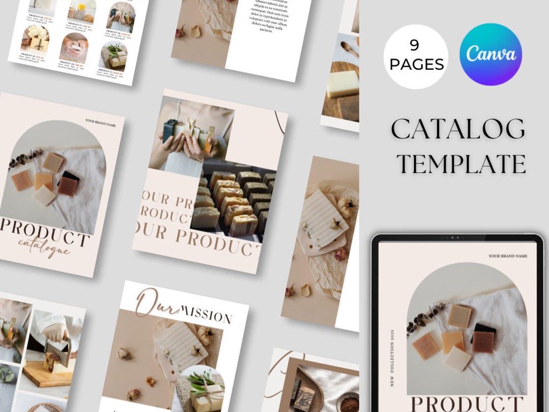 Editable and Printable Elegant Catalog Template, Wholesale Catalog