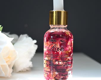 Rose Quartz Infused Manifestation and Attraction Oil: Beauty Ritual, Love Spell (1oz Dropper Bottle)