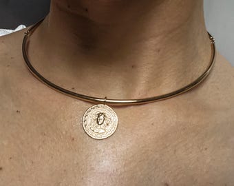 MEDUSA | Gold Wasserdicht Schlauch Choker Halskette