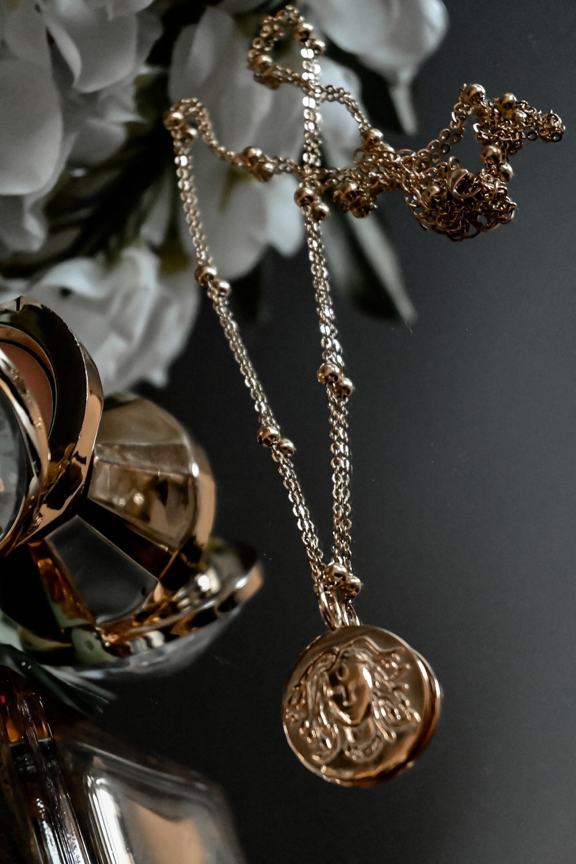 Medusa pendant 14k deals