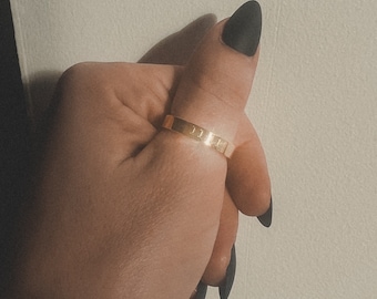 11:11 • WATERPROOF 14k Gold or White Gold Ring • Engraved Ring • Lucky Number Ring • Anniversary Gift • Tarnish Free • Unisex