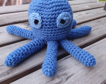 Stuffed octopus made from crochet