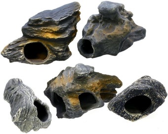 Fish Stones Aquarium Rock Cave Ceramic Decoration for Fish Tank Ornament Decor 5 Sizes