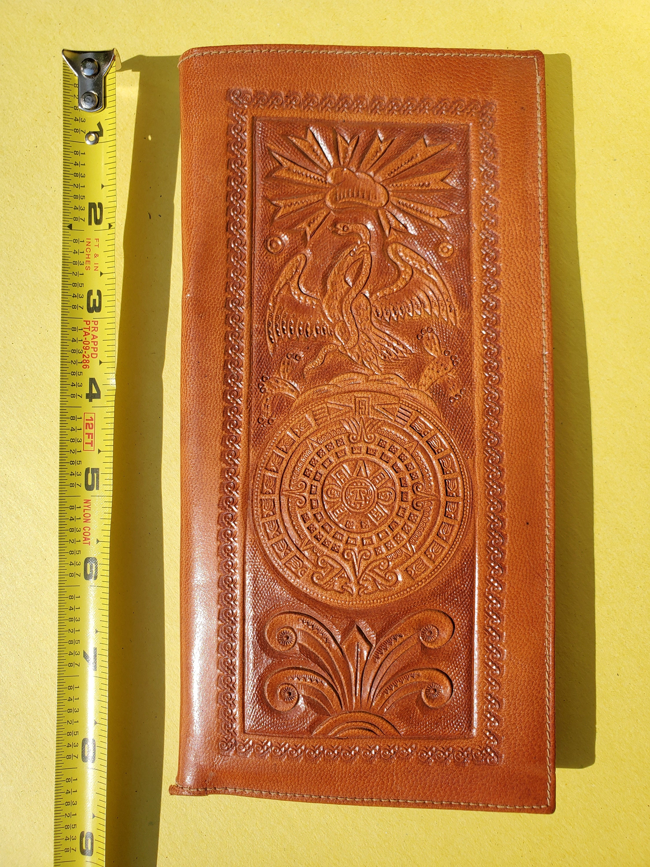 Hand Tootled, Handmade Mexican Leather Mens Wallet Etsy UK
