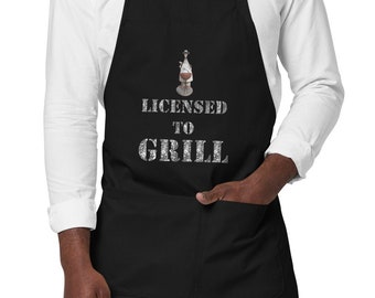Delantal de algodón orgánico, apto para todos los trabajos desordenados/barbacoa/cocina/delantal de chef/jardineros/carniceros/cocineros/camping/limpieza/referencia 007